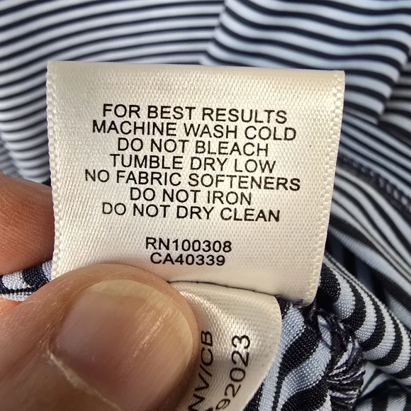 NWOT Peter Millar Summer Comfort Navy & Light Blue Striped Polo Shirt Size XL - Picture 9 of 11